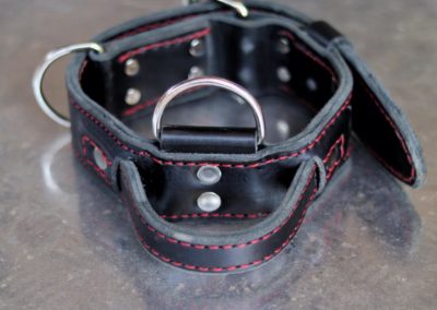 Leather collar specifically designed for working dogs
